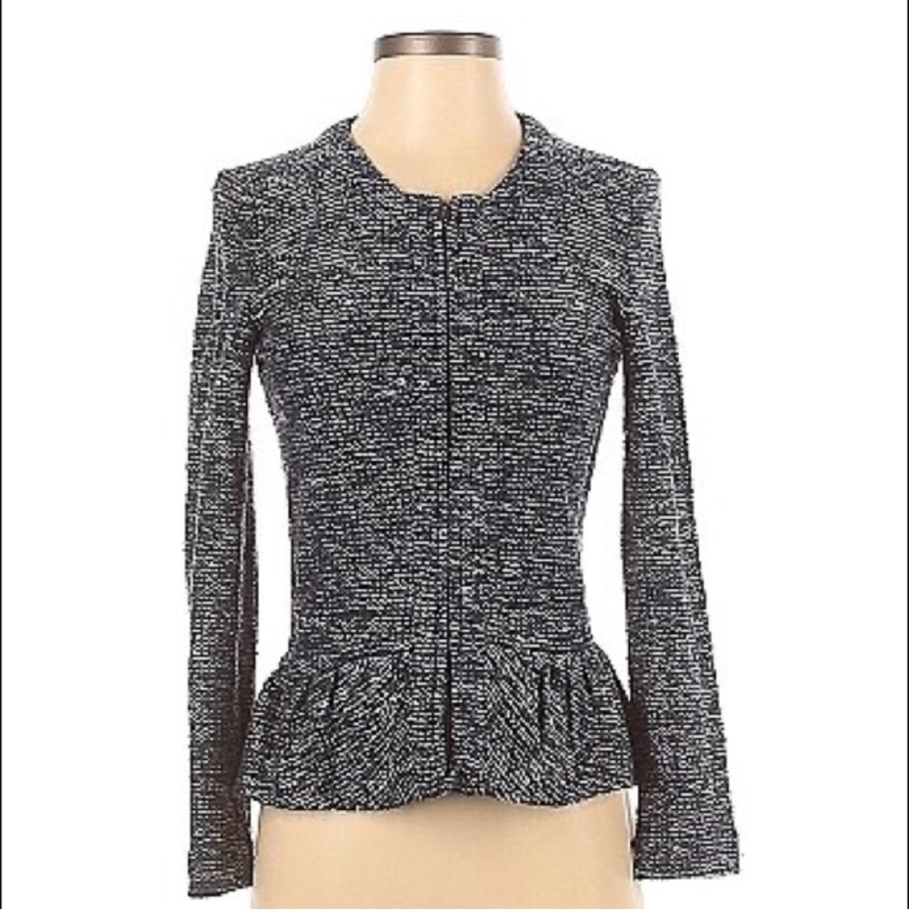 J. Crew Microtweed Peplum Jacket